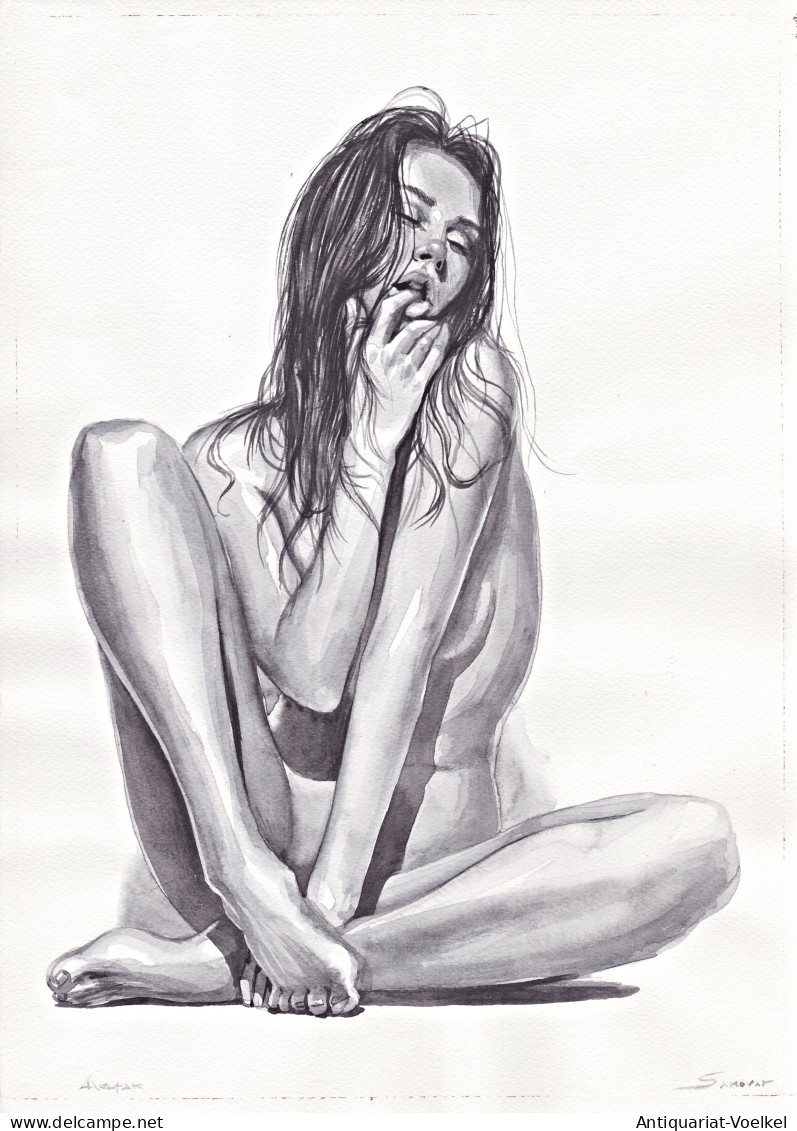 Akt / Aktzeichnung / Frau / Woman / Femme / Nude / Zeichnung Dessin Drawing - Estampas & Grabados