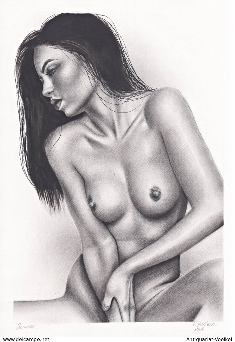 Akt / Aktzeichnung / Frau / Woman / Femme / Nude / Zeichnung Dessin Drawing - Estampes & Gravures