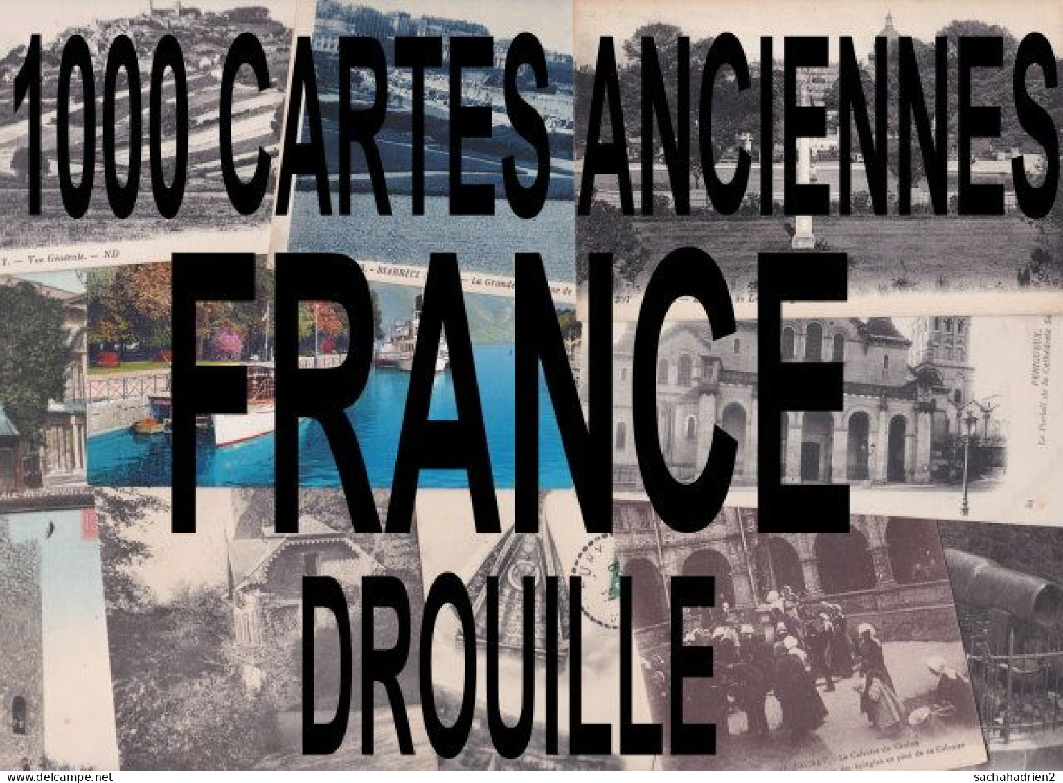 1000 Cartes Postales Anciennes De France (type Drouille) - 500 Postkaarten Min.