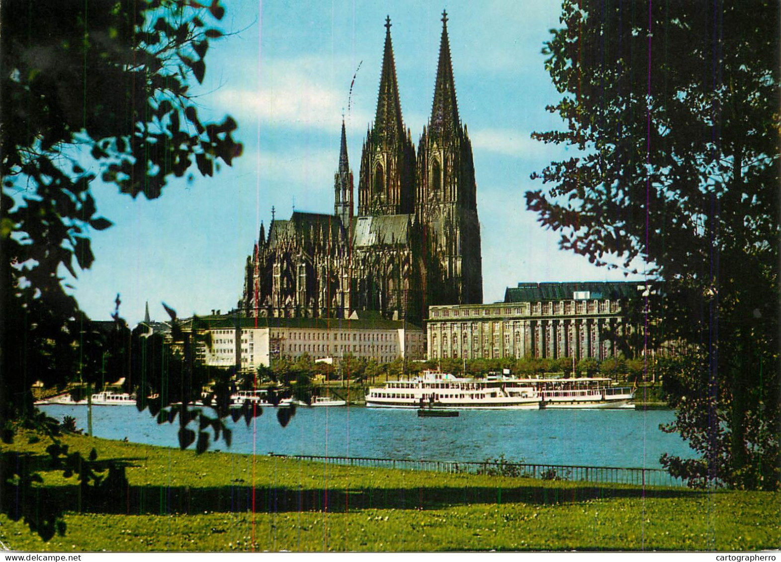 Navigation Sailing Vessels & Boats Themed Postcard Koln Am Rhein Cathedral 1986 Pleasure Cruise - Sailing Vessels