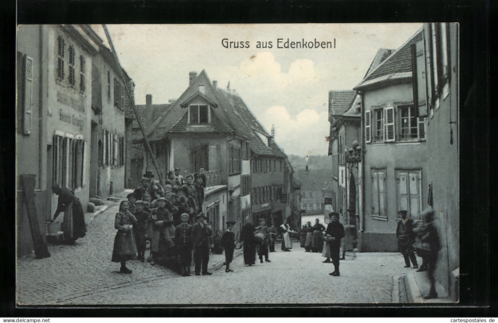 AK Edenkoben, Strassenpartie Mit Geschäften  - Edenkoben