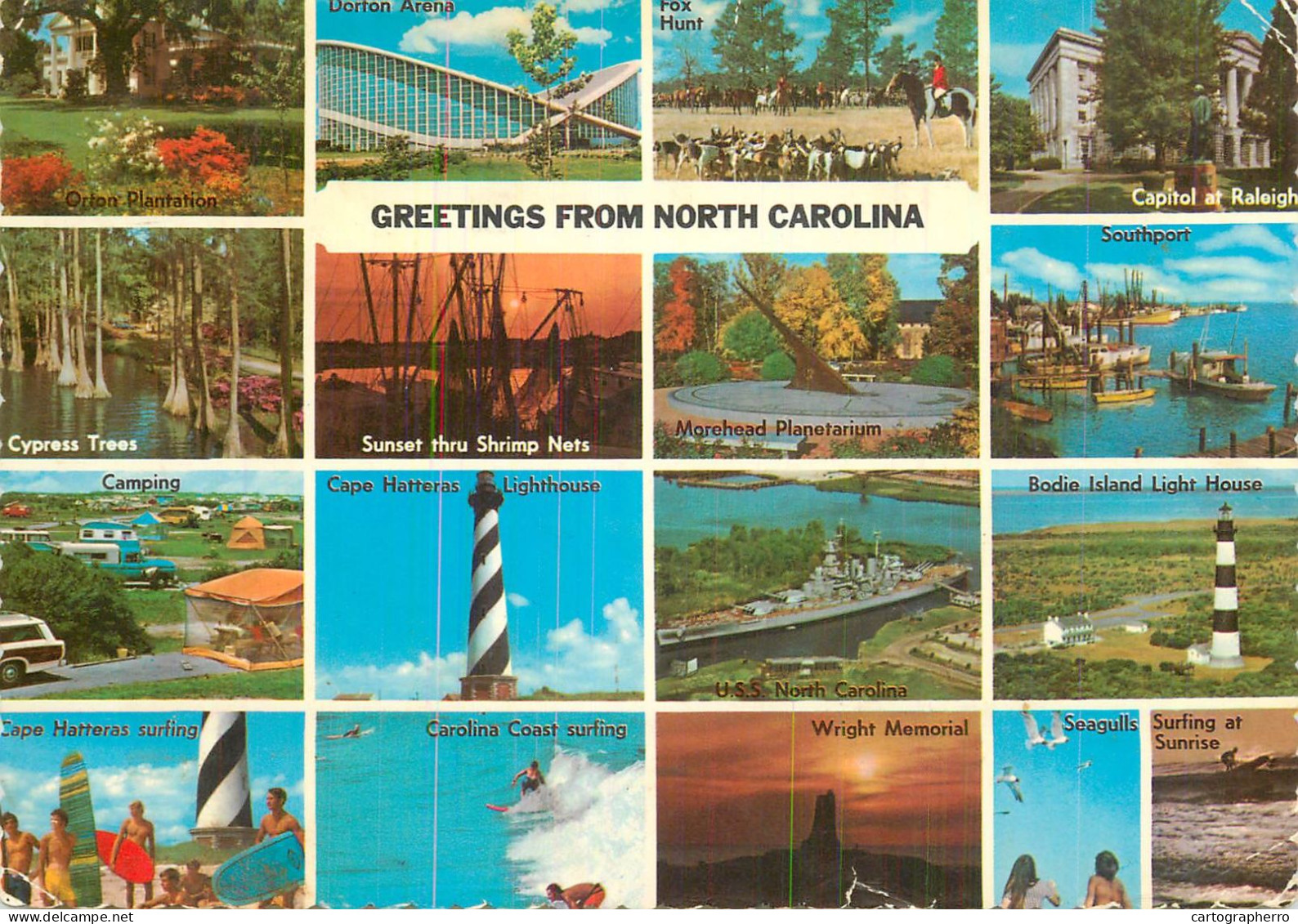 Navigation Sailing Vessels & Boats Themed Postcard North Carolina Cape Hatteras Lighthouse - Sailing Vessels