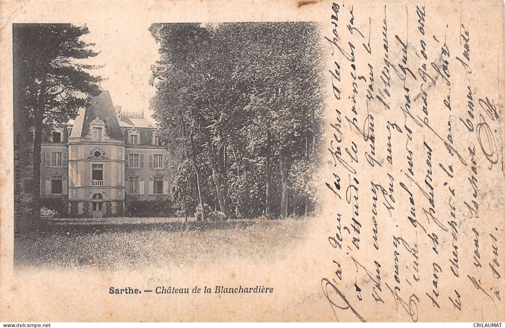 72-SARTHE CHÂTEAU DE LA BLANCHARDIERE-N°T5092-E/0371 - Sonstige & Ohne Zuordnung
