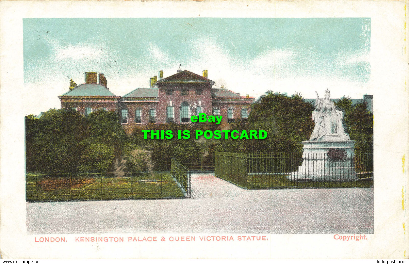 R568569 London. Kensington Palace And Queen Victoria Statue. 1904 - Autres & Non Classés