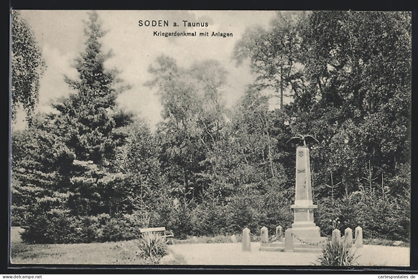 AK Soden A. Taunus, Kriegerdenkmal Mit Anlagen  - Taunus