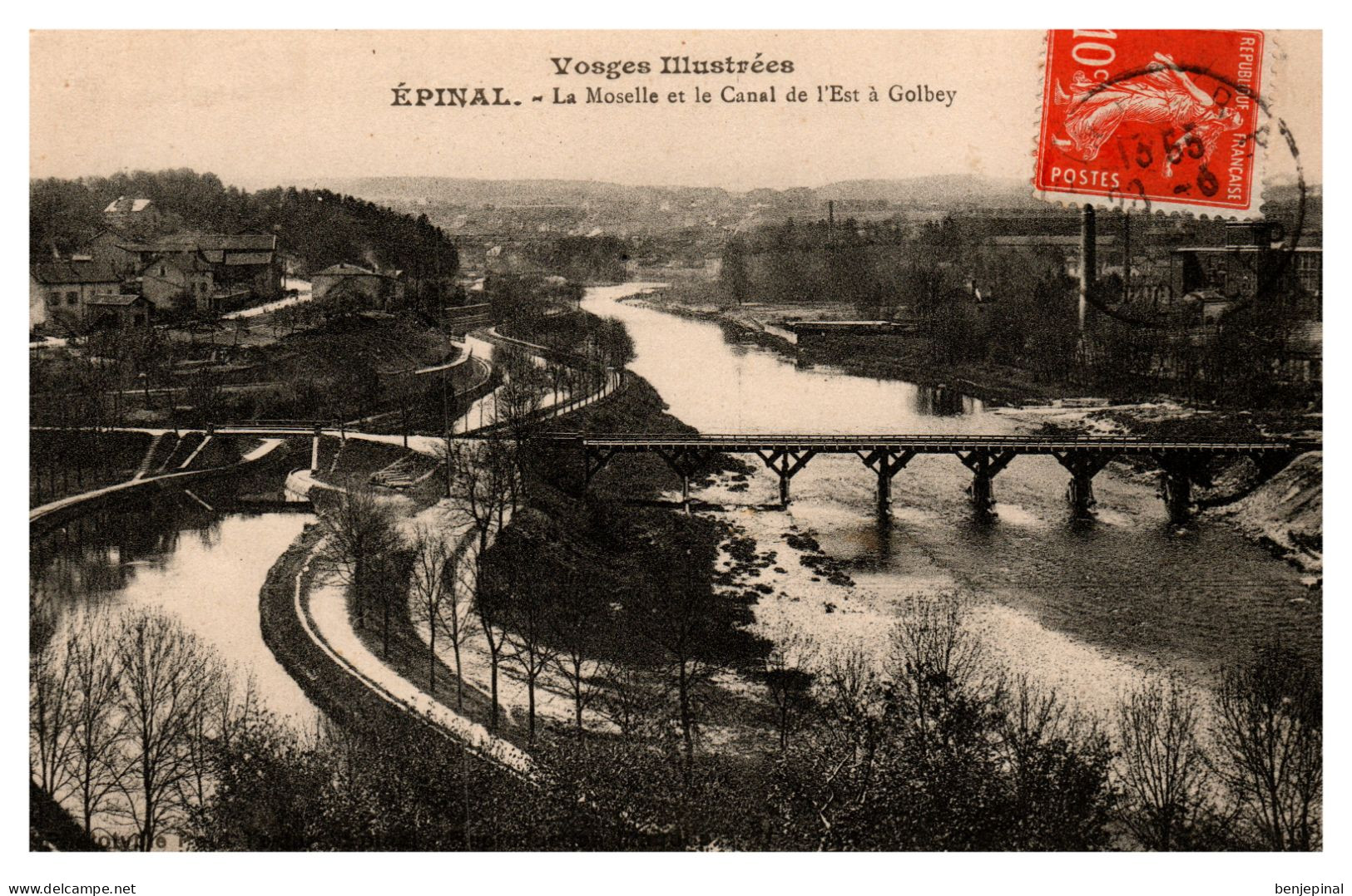 Epinal - La Moselle Et Le Canal De L'Est à Golbey (Testart éditeur à Epinal) - Epinal