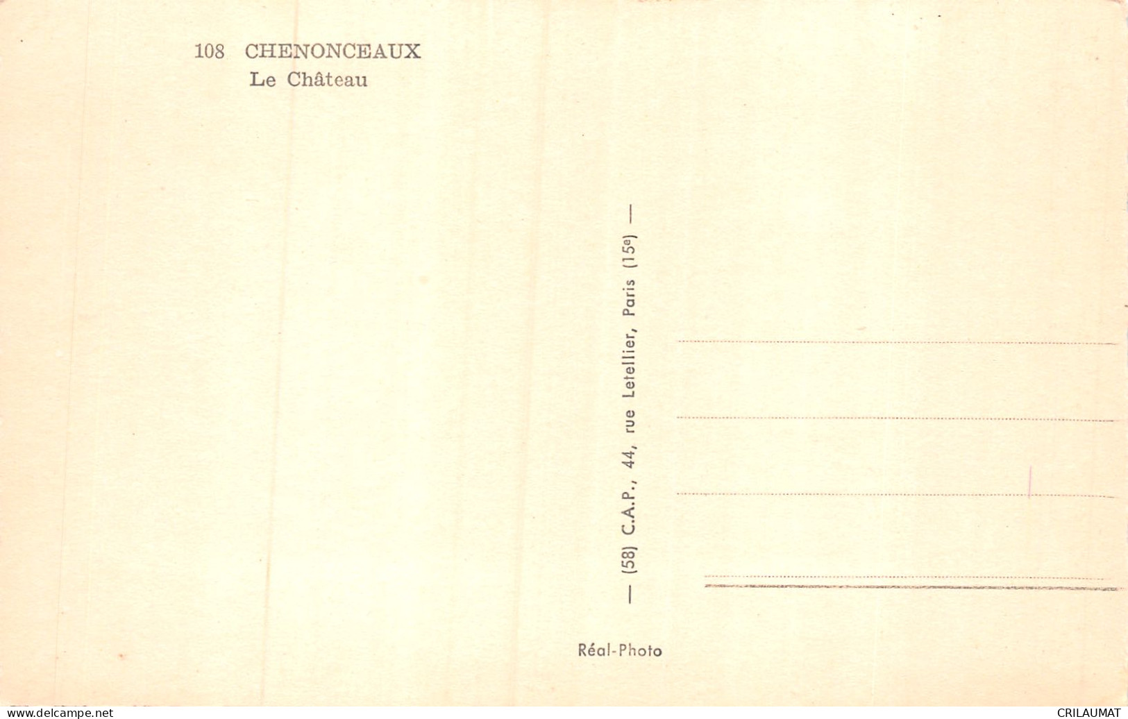 37-CHENONCEAUX-N°T5092-G/0097 - Chenonceaux