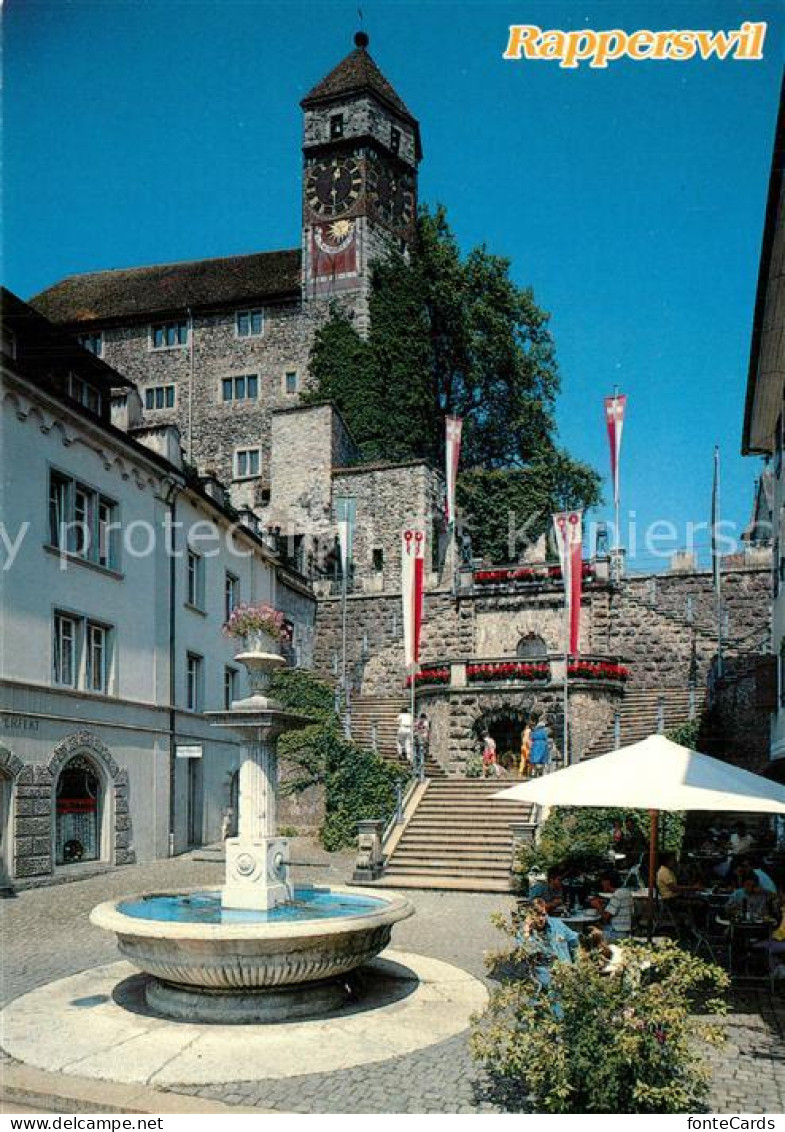 13599535 Rapperswil SG Hauptplatz Mit Schloss Brunnen Rapperswil SG - Autres & Non Classés