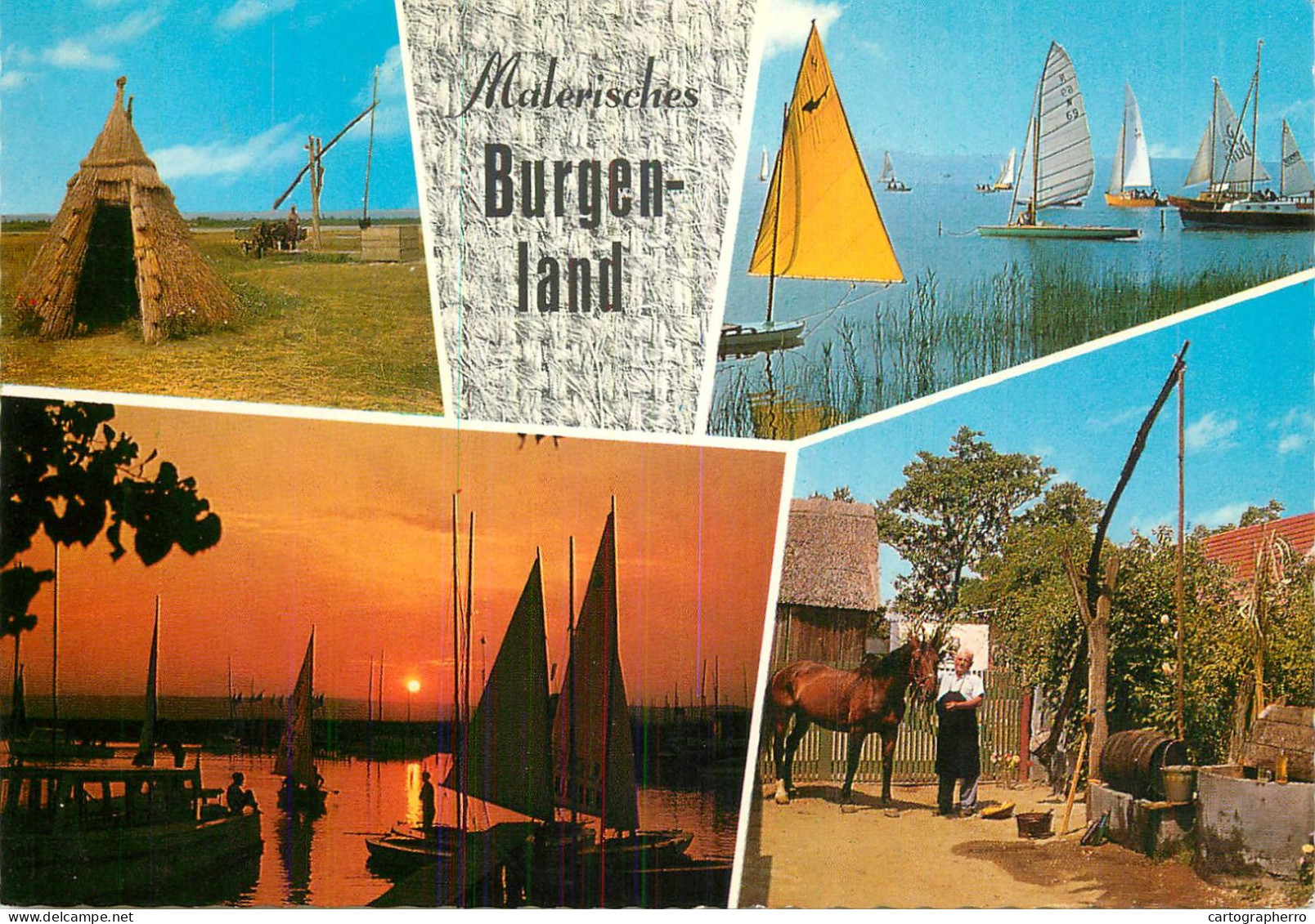 Navigation Sailing Vessels & Boats Themed Postcard Burgenland Windsurf - Sailing Vessels