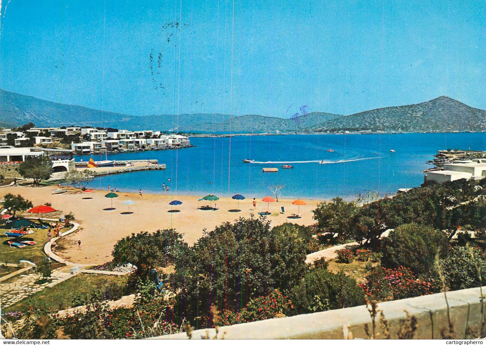 Navigation Sailing Vessels & Boats Themed Postcard Crete Hotel Elounda Beach - Voiliers