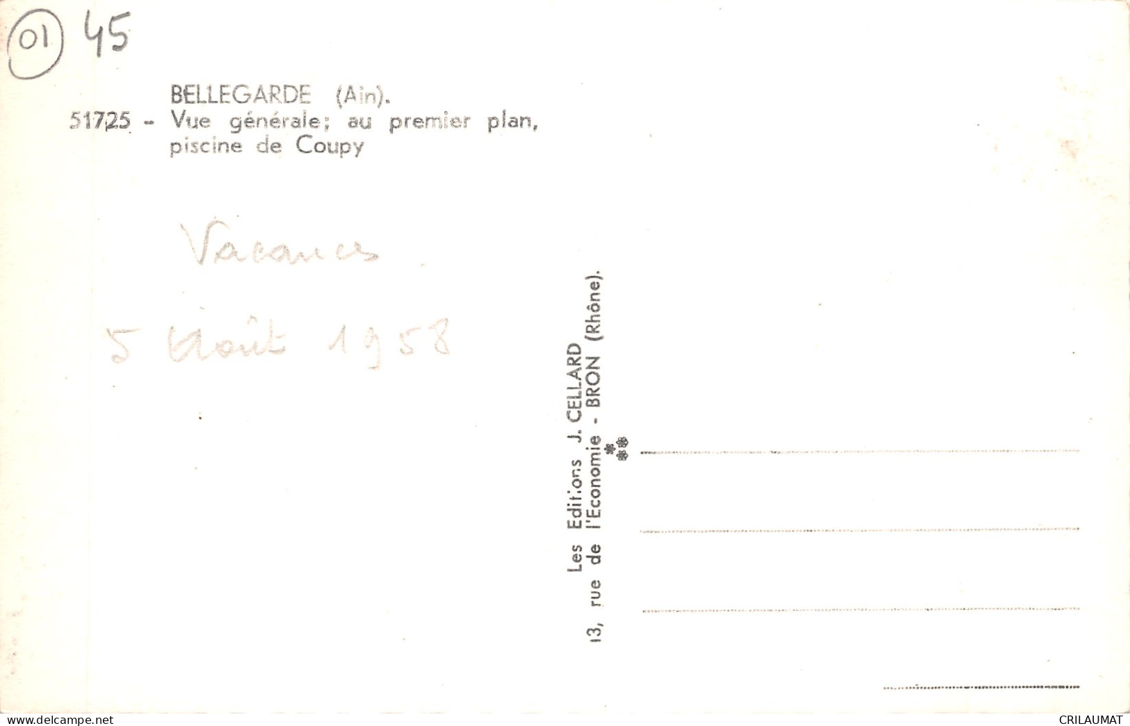 01-BELLEGARDE-N°T5093-B/0303 - Zonder Classificatie