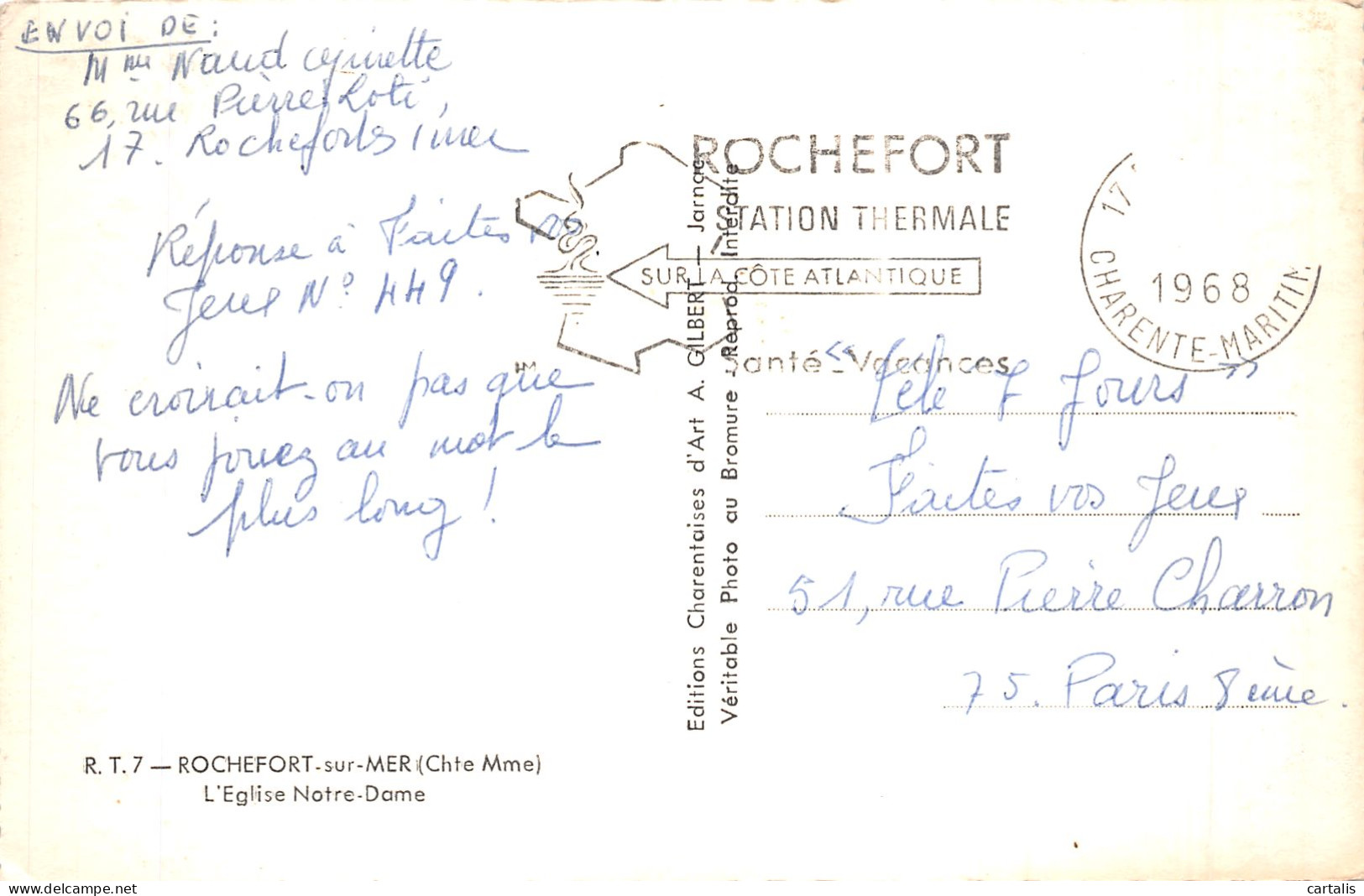 17-ROCHEFORT SUR MER-N°4463-G/0039 - Rochefort