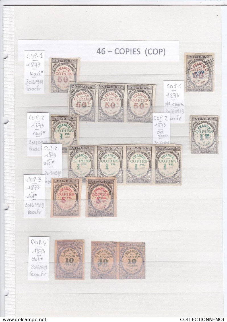 Lot De FISCAUX ,,,,,,,,,, TRES BEL ENSEMBLE DE TIMBRES   ""   COPIES   """ - Stamps