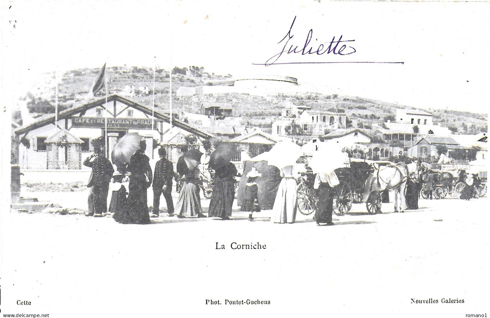 34)  CETTE  -  La Corniche   (  Café Et Restaurant Du Prado  ) - Sete (Cette)