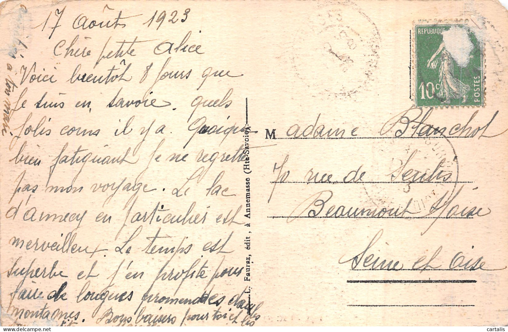 74-LAC D ANNECY-N°4464-F/0047 - Autres & Non Classés