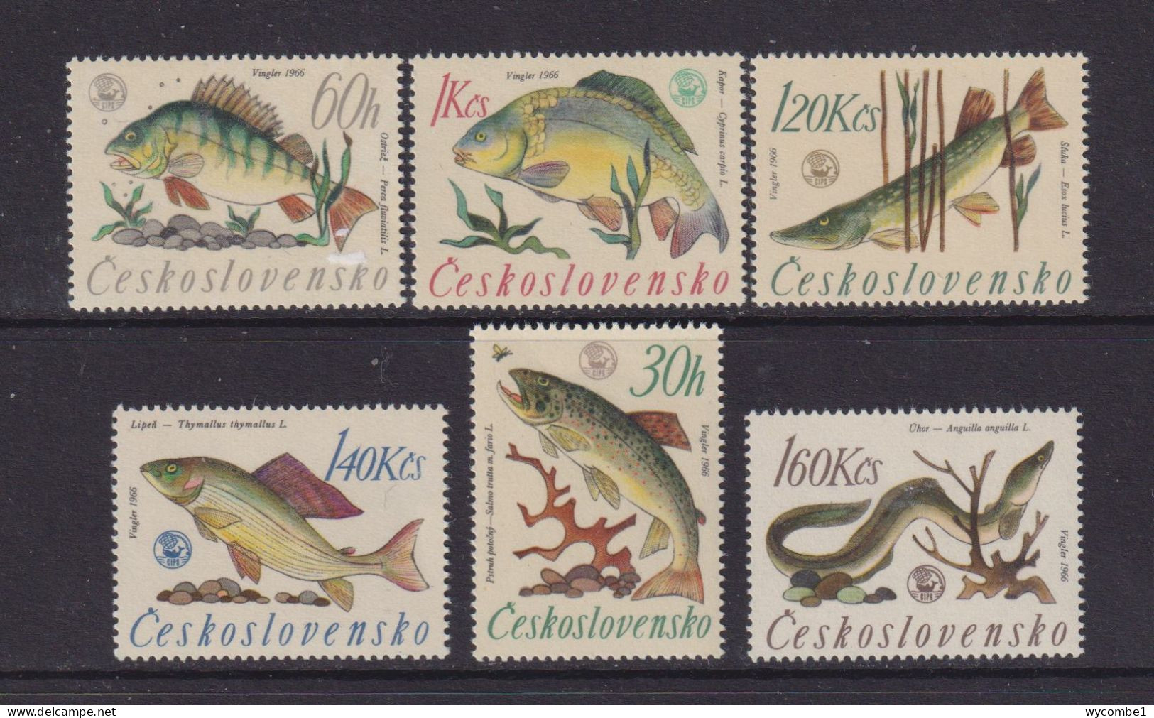 CZECHOSLOVAKIA  - 1966 Fish Set Never Hinged Mint - Ungebraucht
