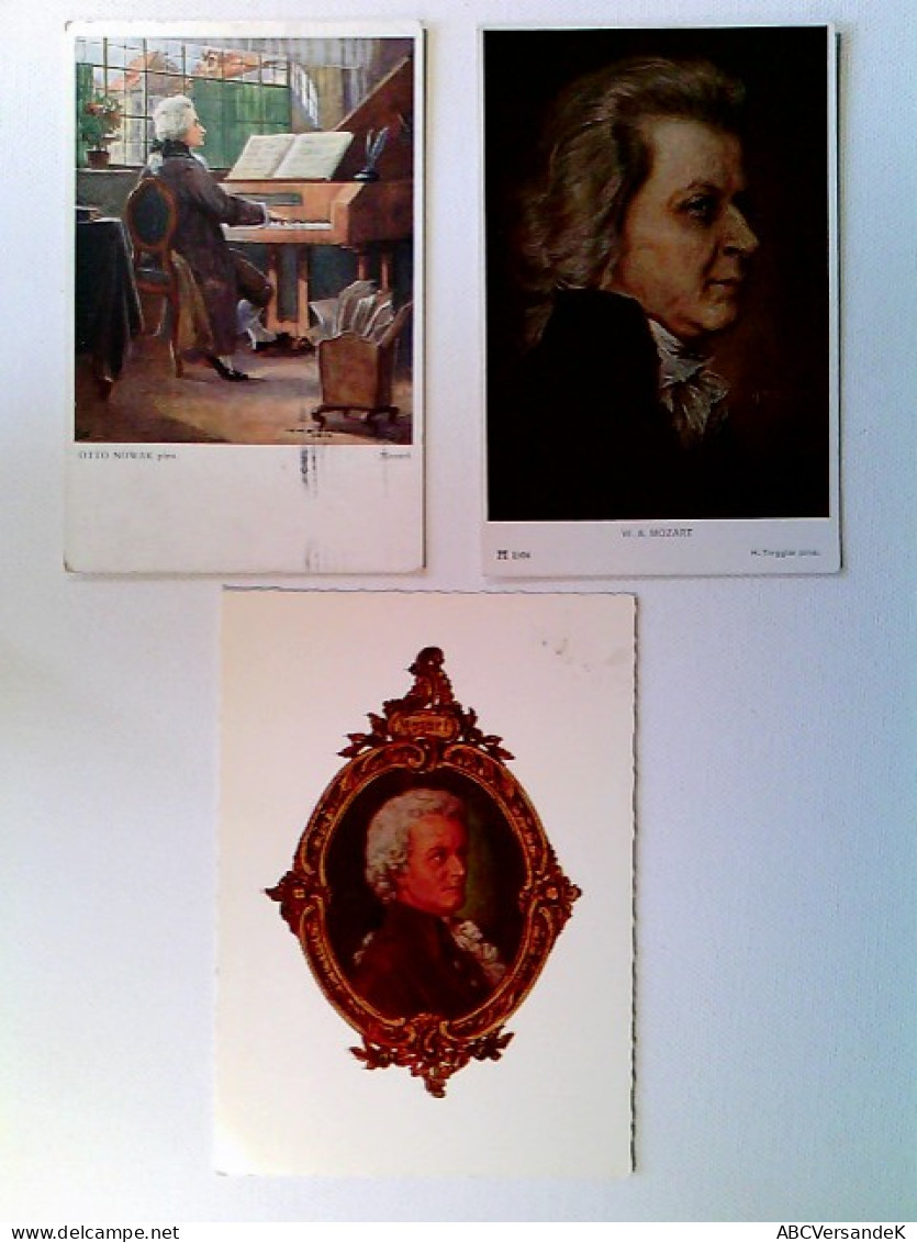 Mozart, 3 Versch. Gemälde, 3 Künstler AK, 1x Gelaufen 1962, 2x Ungelaufen, Konvolut - Sin Clasificación