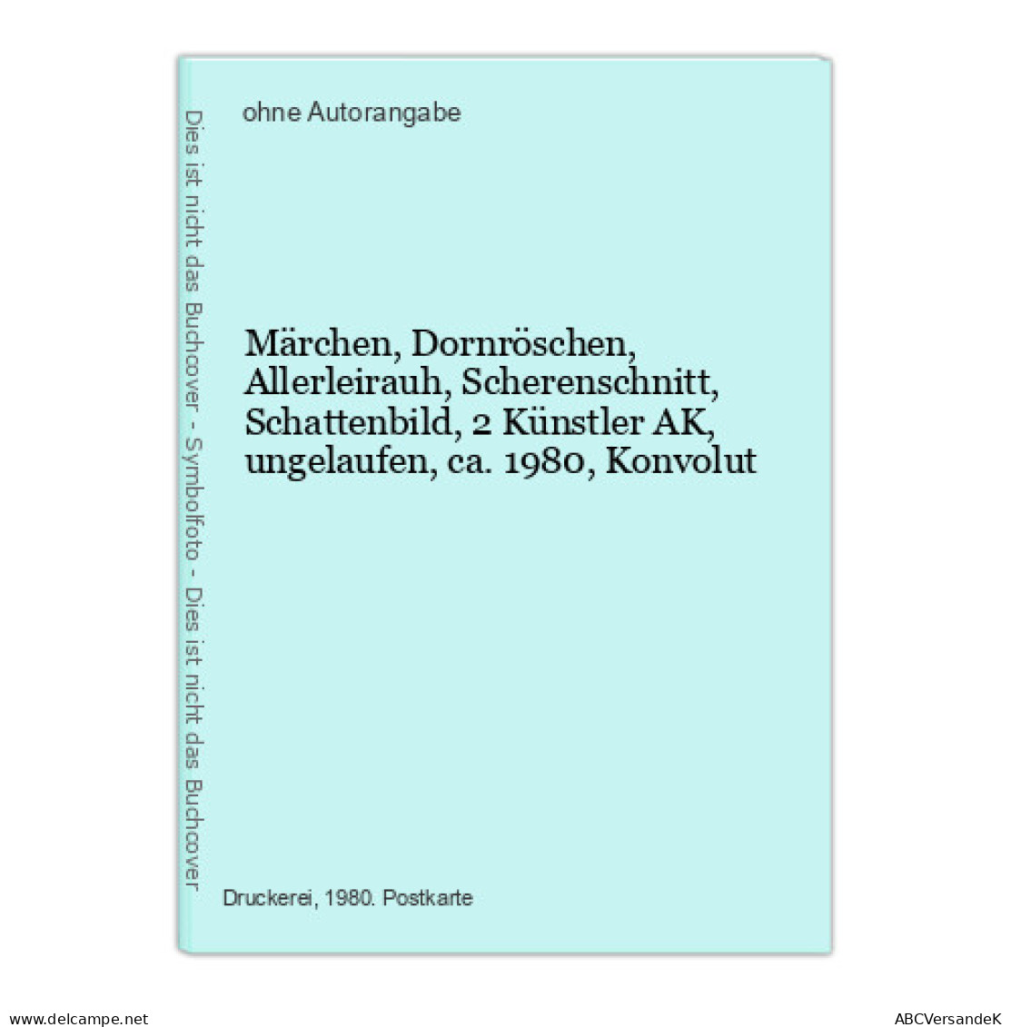Märchen, Dornröschen, Allerleirauh, Scherenschnitt, Schattenbild, 2 Künstler AK, Ungelaufen, Ca. 1980, Konv - Non Classés