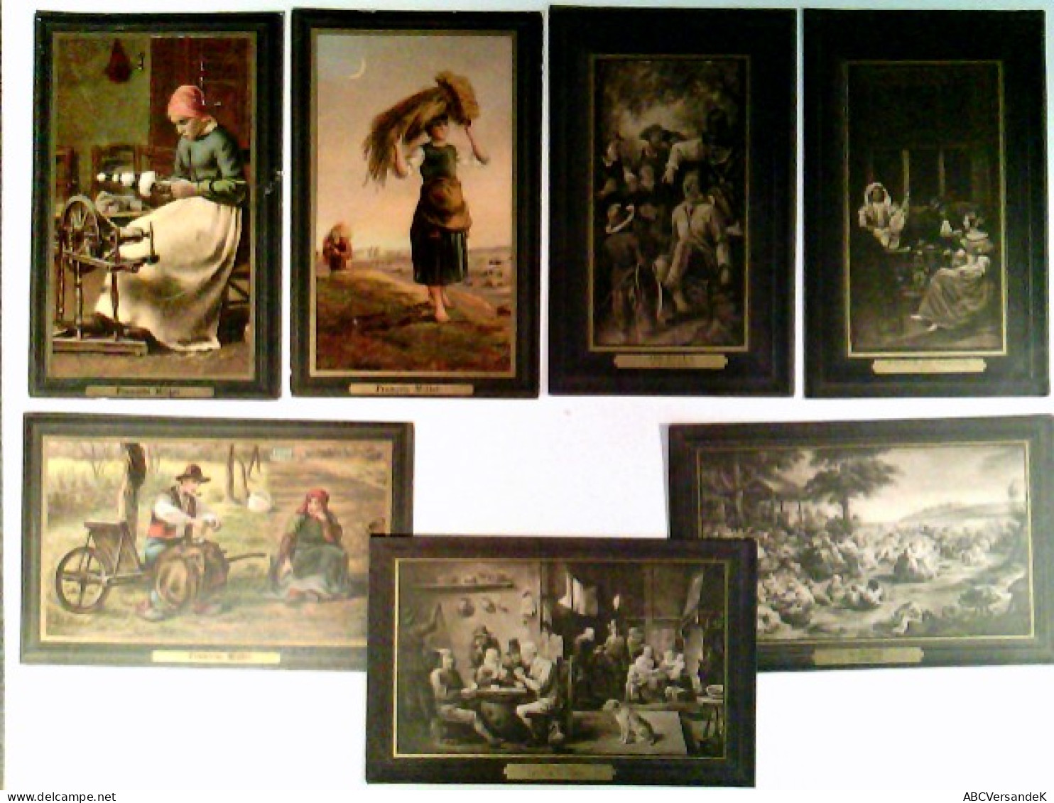 Millet, Rubens, Teniers, Steen, De Hoogh, 7 Künstler AK, 3x Gelaufen 1908, 4x Ungelaufen, Konvolut - Sin Clasificación