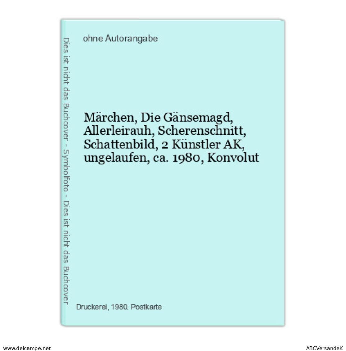 Märchen, Die Gänsemagd, Allerleirauh, Scherenschnitt, Schattenbild, 2 Künstler AK, Ungelaufen, Ca. 1980, Ko - Sin Clasificación