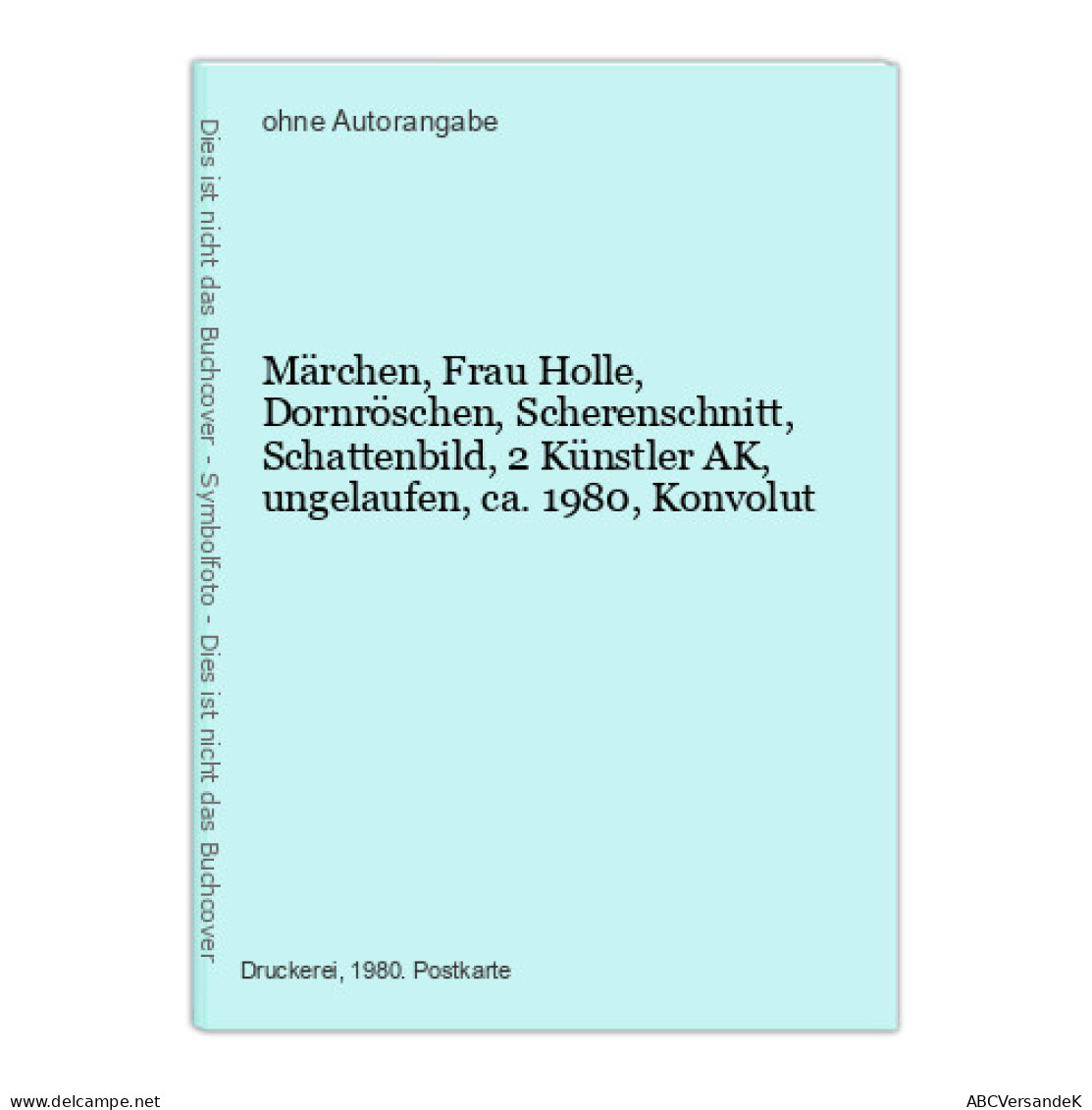 Märchen, Frau Holle, Dornröschen, Scherenschnitt, Schattenbild, 2 Künstler AK, Ungelaufen, Ca. 1980, Konvol - Sin Clasificación