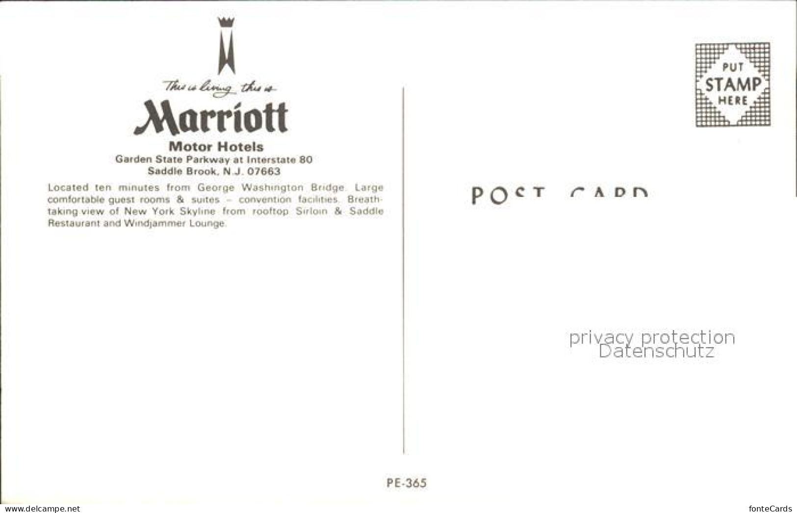 11972177 Saddle_Brook Motor Hotel Marriott  - Autres & Non Classés