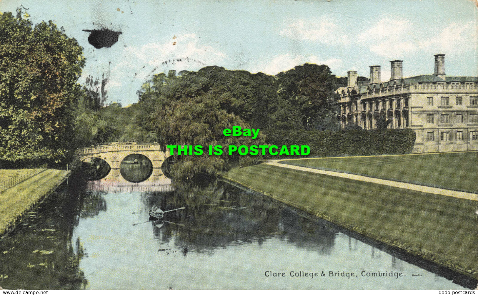 R568921 Clare College And Bridge. Cambridge. Fine Art Post Cards. Shureys Public - Welt