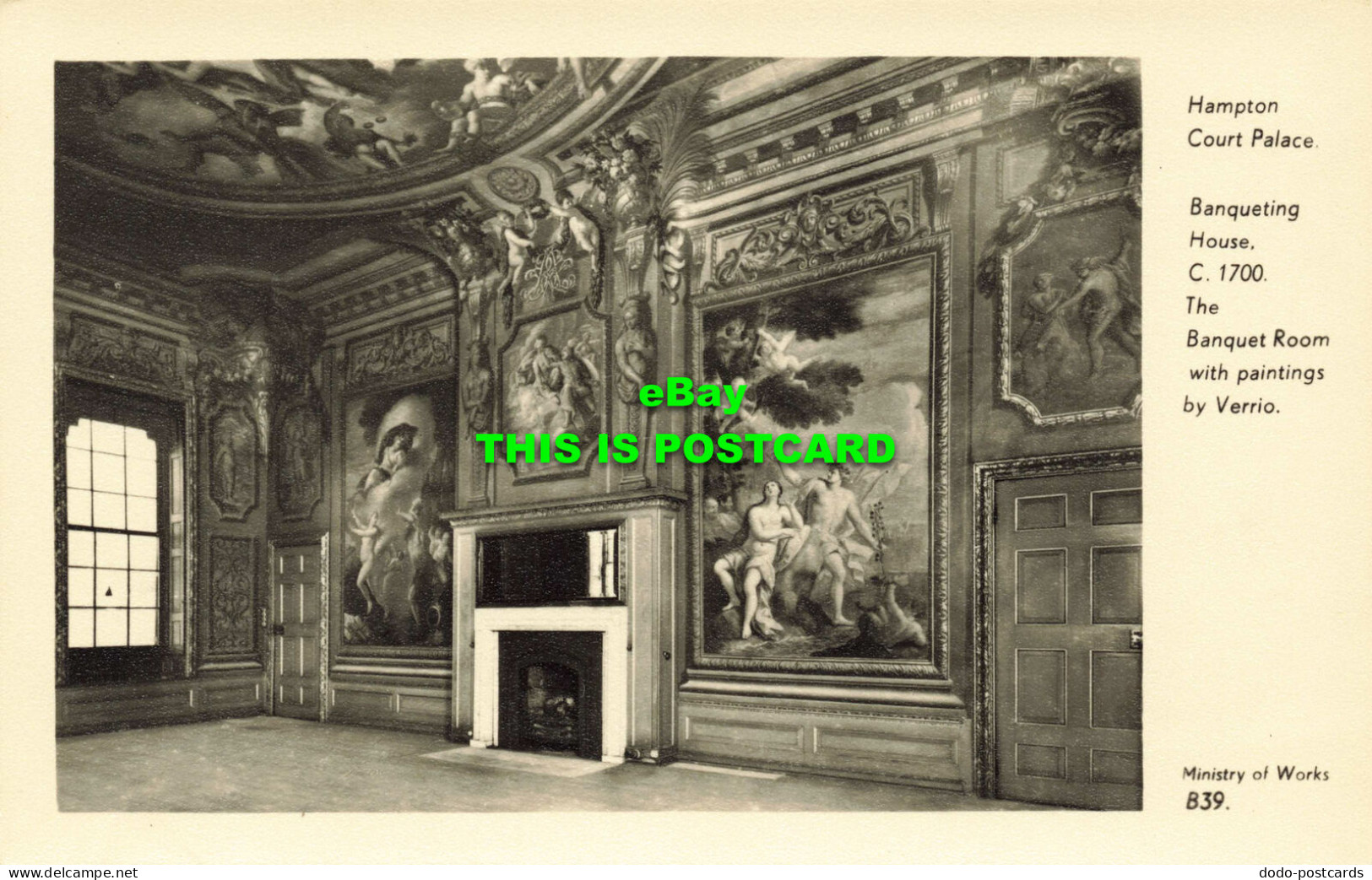 R568924 Hampton Court Palace. Banqueting House C. 1700. Banqueting Room With Pai - Welt