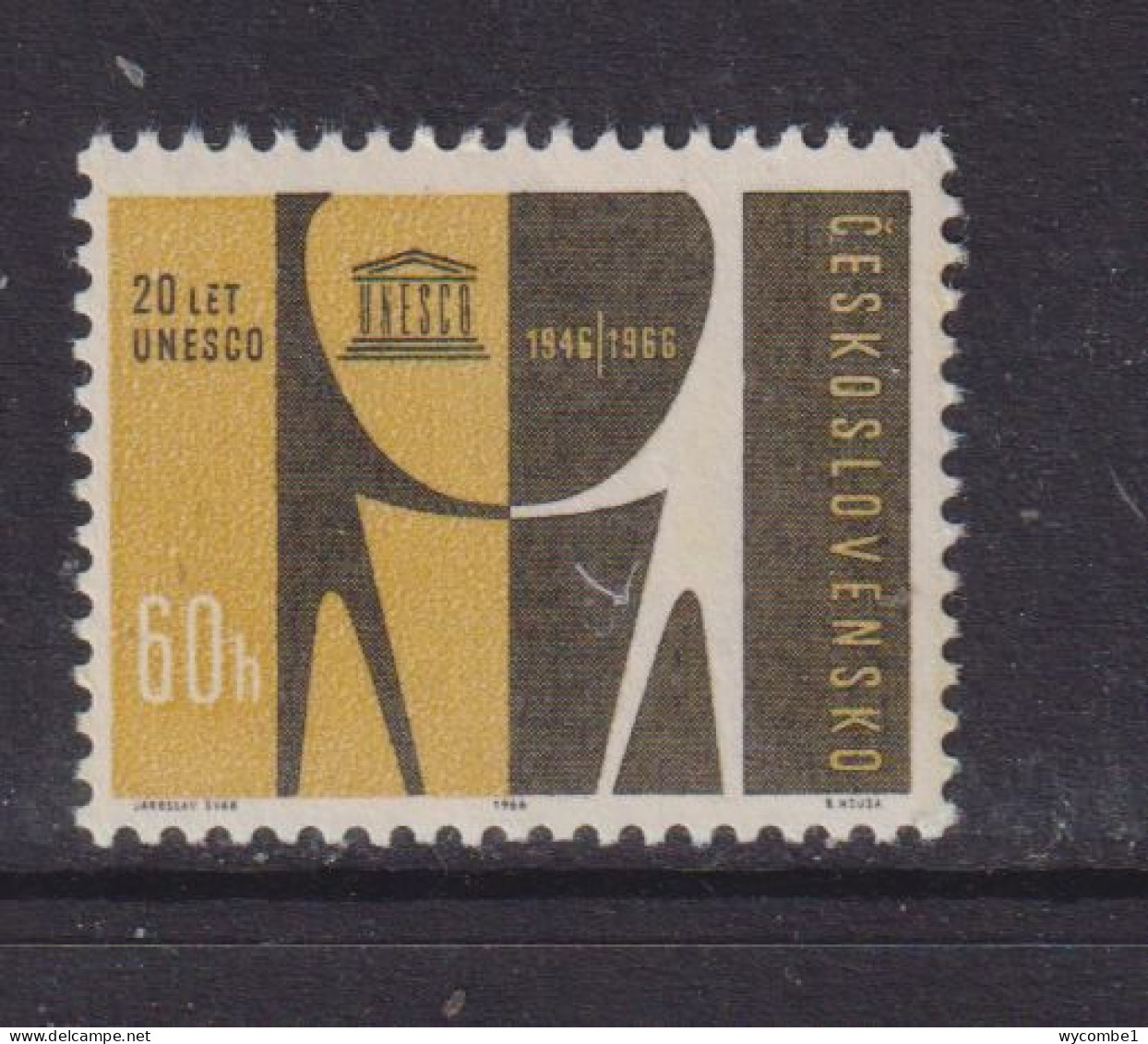 CZECHOSLOVAKIA  - 1966 UNESCO 60h Never Hinged Mint - Neufs