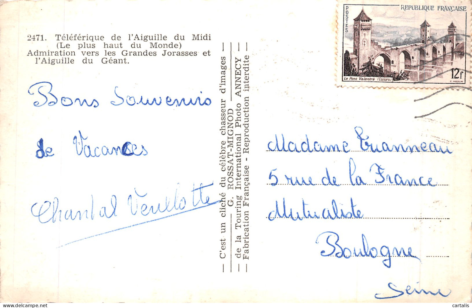 74-L AIGUILLE DU MIDI-N°4465-C/0067 - Autres & Non Classés