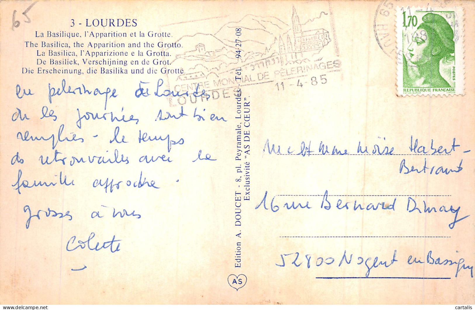 65-LOURDES-N°4465-C/0053 - Lourdes