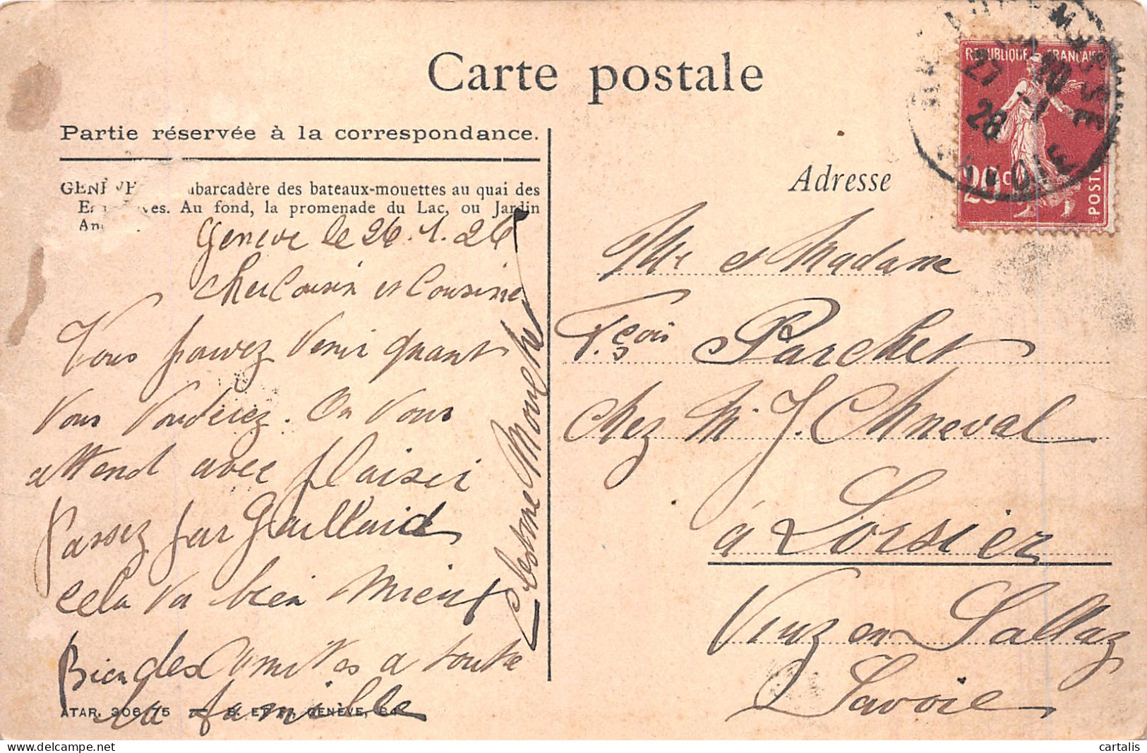 ET-SUISSE GENEVE TIMBRE POSTE-N°4465-B/0353 - Other & Unclassified