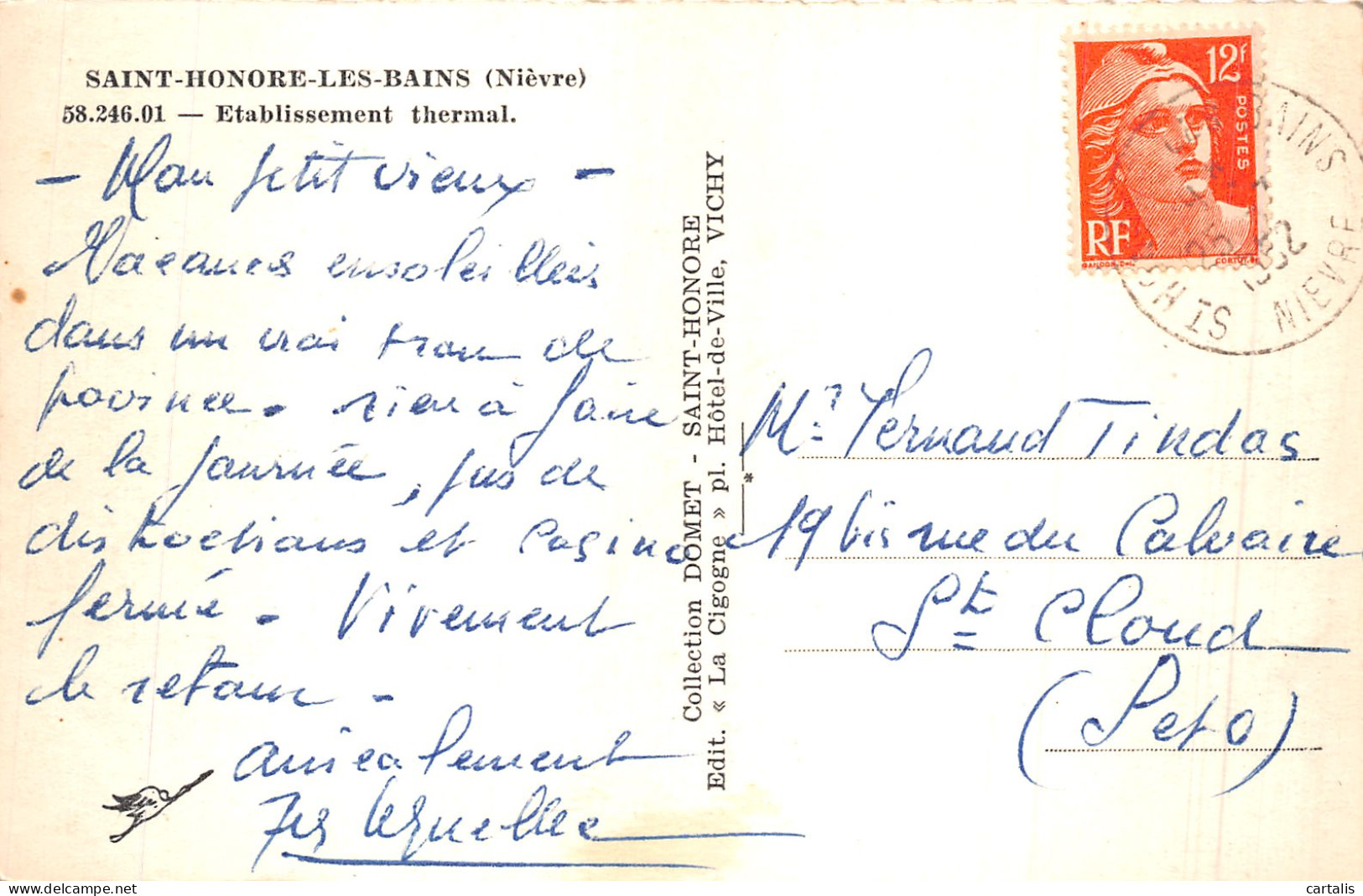 58-SAINT HONORE LES BAINS-N°4465-B/0053 - Other & Unclassified