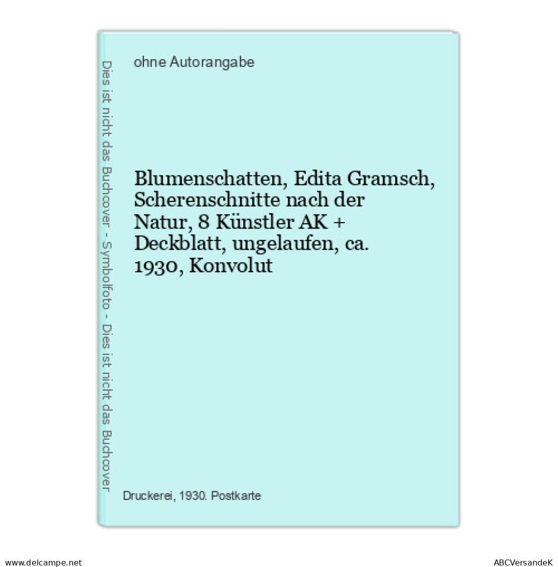 Blumenschatten, Edita Gramsch, Scherenschnitte Nach Der Natur, 8 Künstler AK + Deckblatt, Ungelaufen, Ca. 193 - Sonstige & Ohne Zuordnung