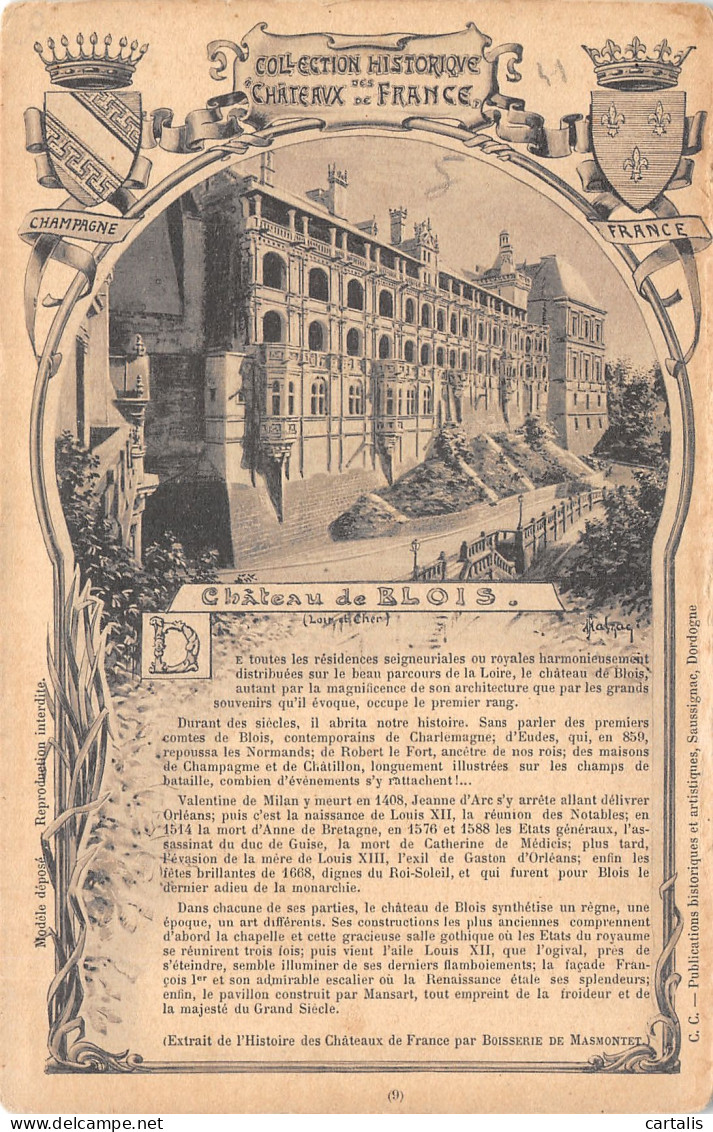 41-CHATEAU DE BLOIS-N°4465-E/0279 - Autres & Non Classés