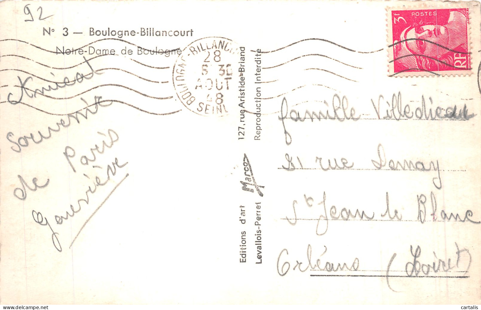 92-BOULOGNE BILLANCOURT-N°4465-D/0303 - Boulogne Billancourt