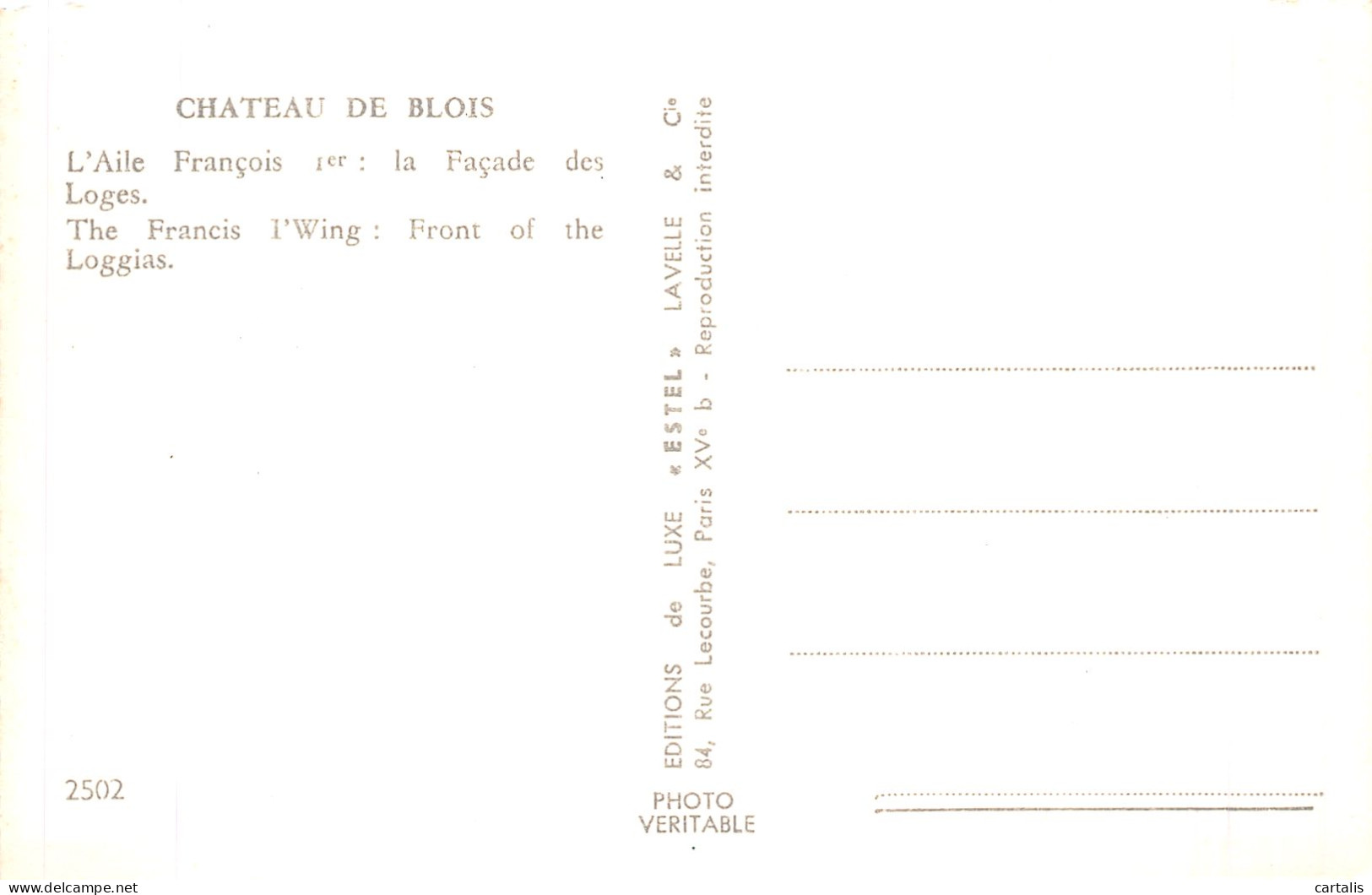 41-CHATEAU DE BLOIS-N°4465-D/0261 - Sonstige & Ohne Zuordnung