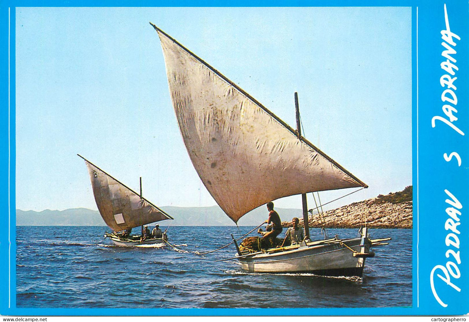 Navigation Sailing Vessels & Boats Themed Postcard Pozdrav S Iadrana Sailboat - Voiliers