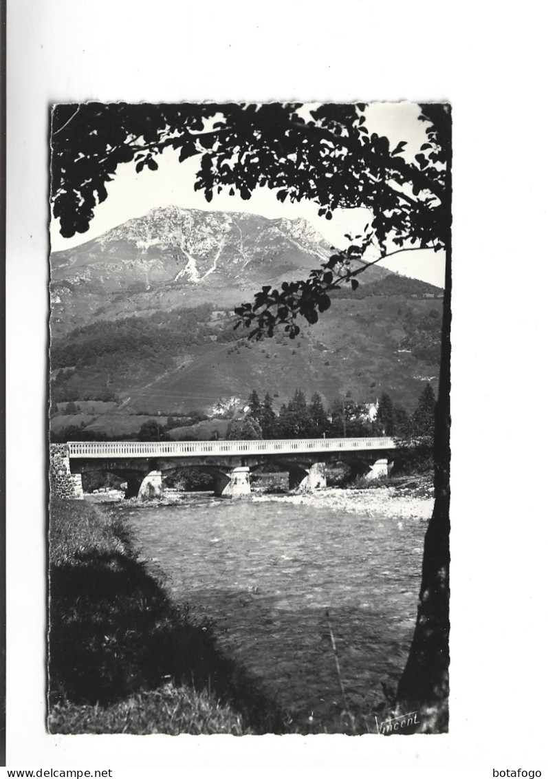 CPM PHOTO DPT 64 BEDOUS  LE PONT D OSSE SUR LE GAVE  D ASPE ET LE MONT OURDINE - Otros & Sin Clasificación