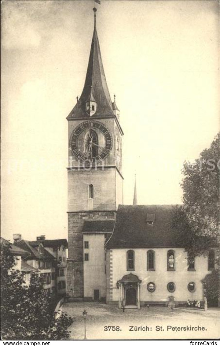 11969734 Zuerich St Peterskirche Zuerich - Autres & Non Classés