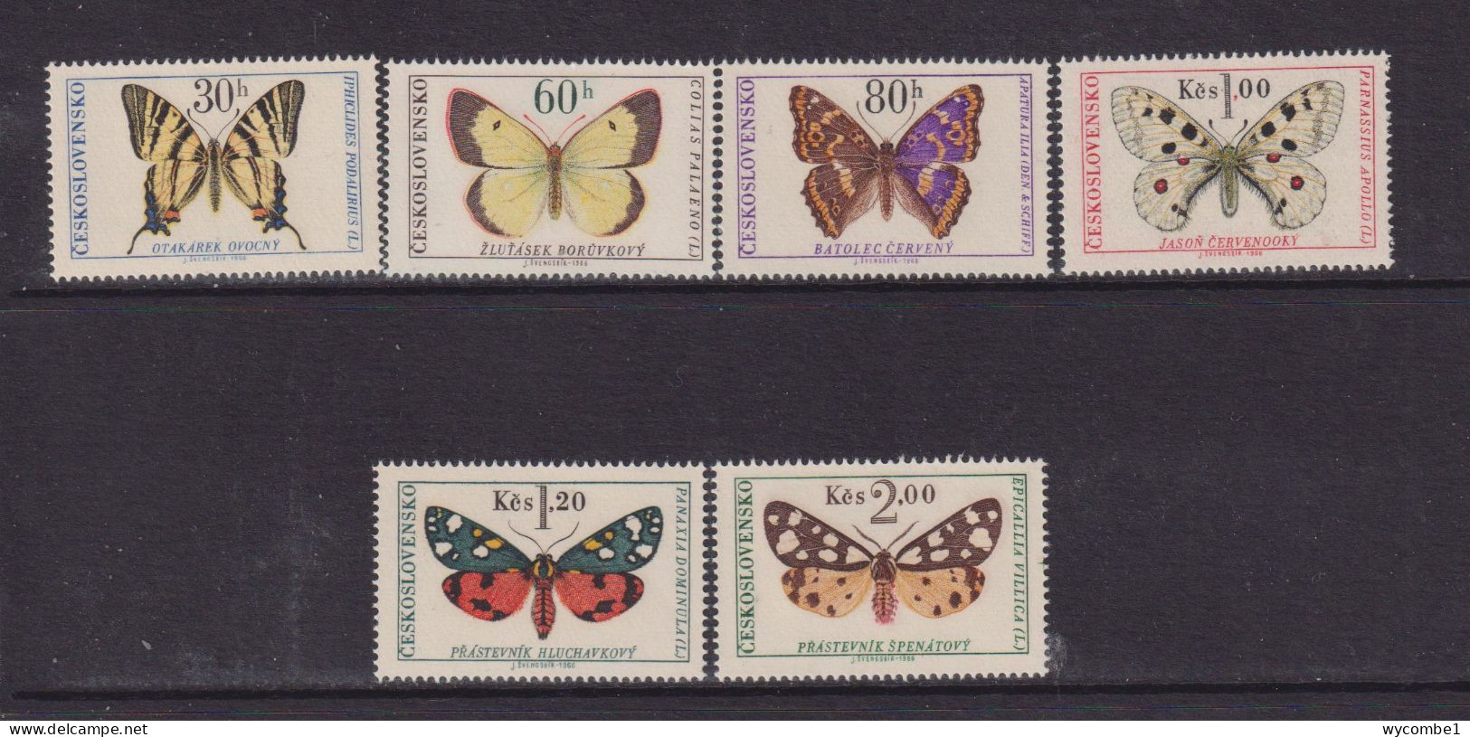 CZECHOSLOVAKIA  - 1966 Butterflies And Moths Set Never Hinged Mint - Ungebraucht