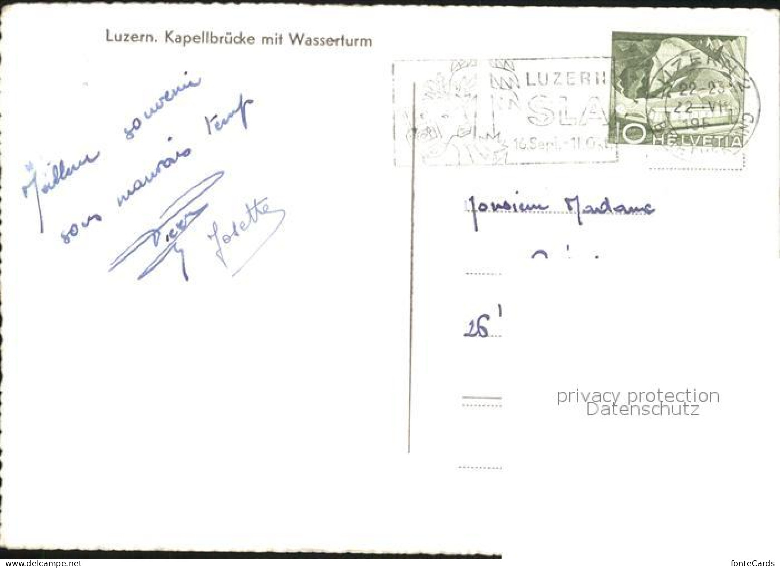 11967813 Luzern LU Kapellbruecke Mit Wasserturm Luzern - Otros & Sin Clasificación