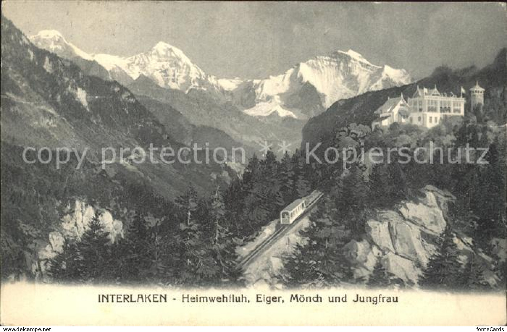 11967398 Interlaken BE Heimwehfluh Eiger Moench Jungfrau Interlaken - Autres & Non Classés