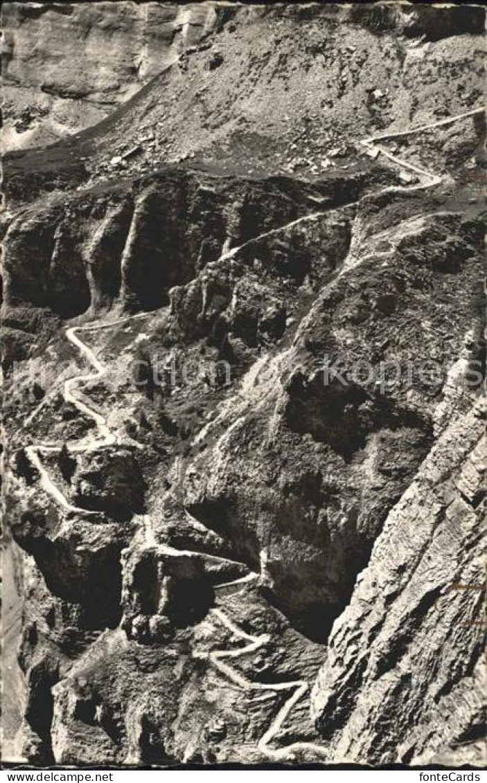 11966748 Leukerbad Gemmipass Gemmistraesschen In Der Gemmiwand Alpenpass Leukerb - Autres & Non Classés