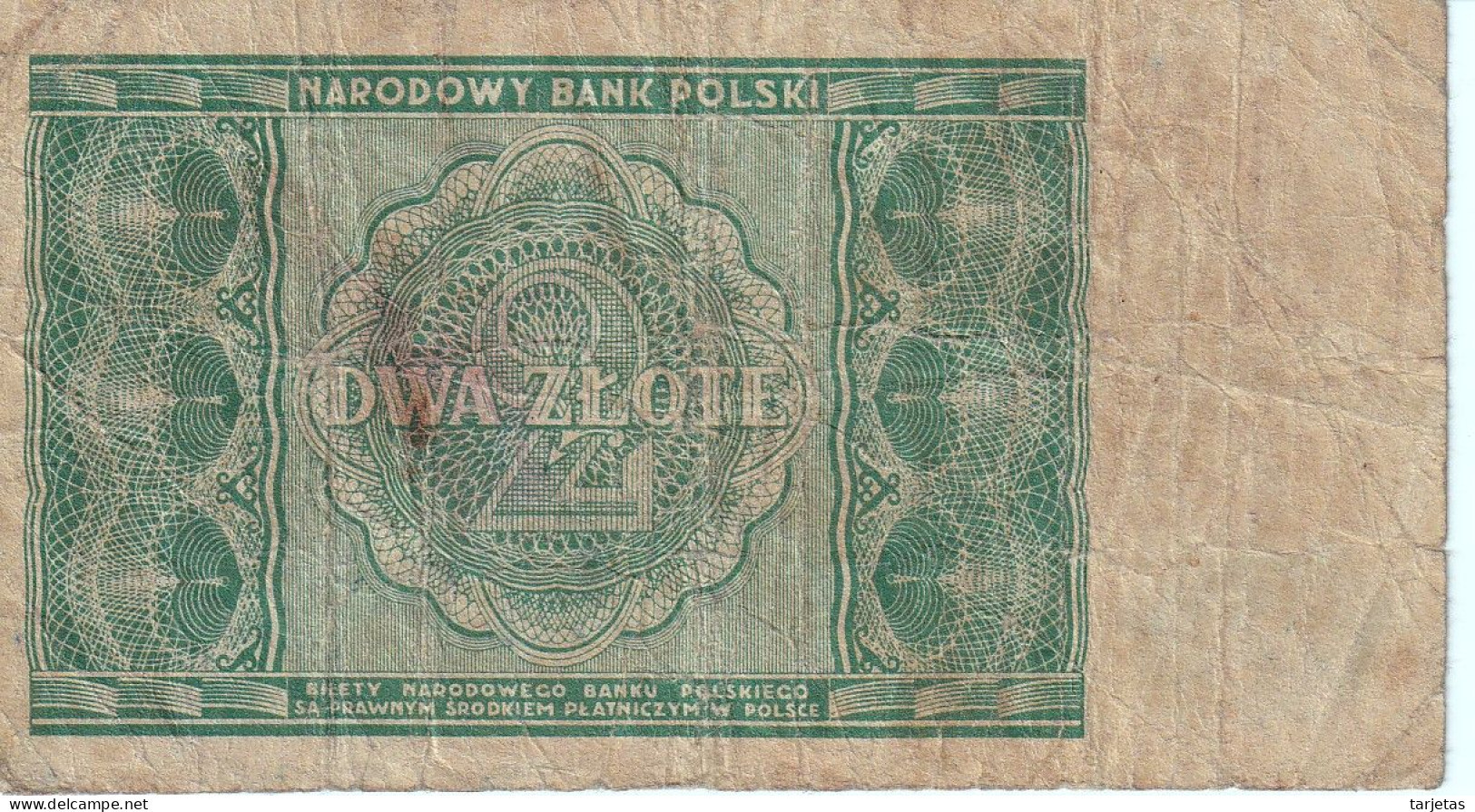 BILLETE DE POLONIA DE 2 ZLOTE DEL AÑO 1946  (BANKNOTE) - Pologne