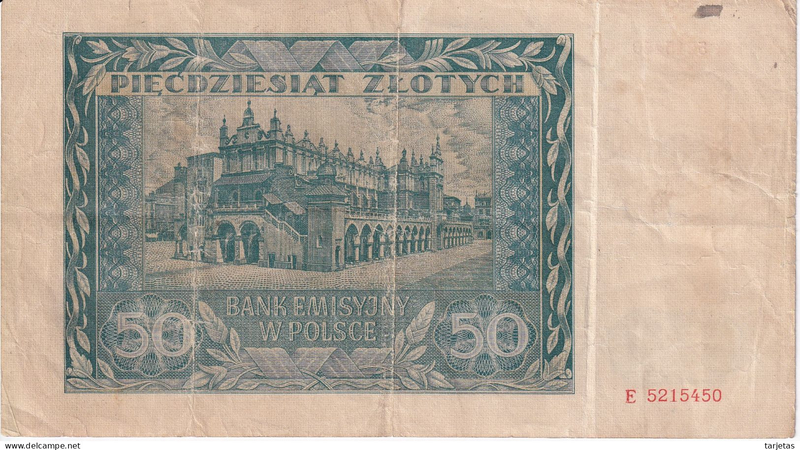 BILLETE DE POLONIA DE 50 ZLOTYCH DEL AÑO 1941  (BANKNOTE) - Poland