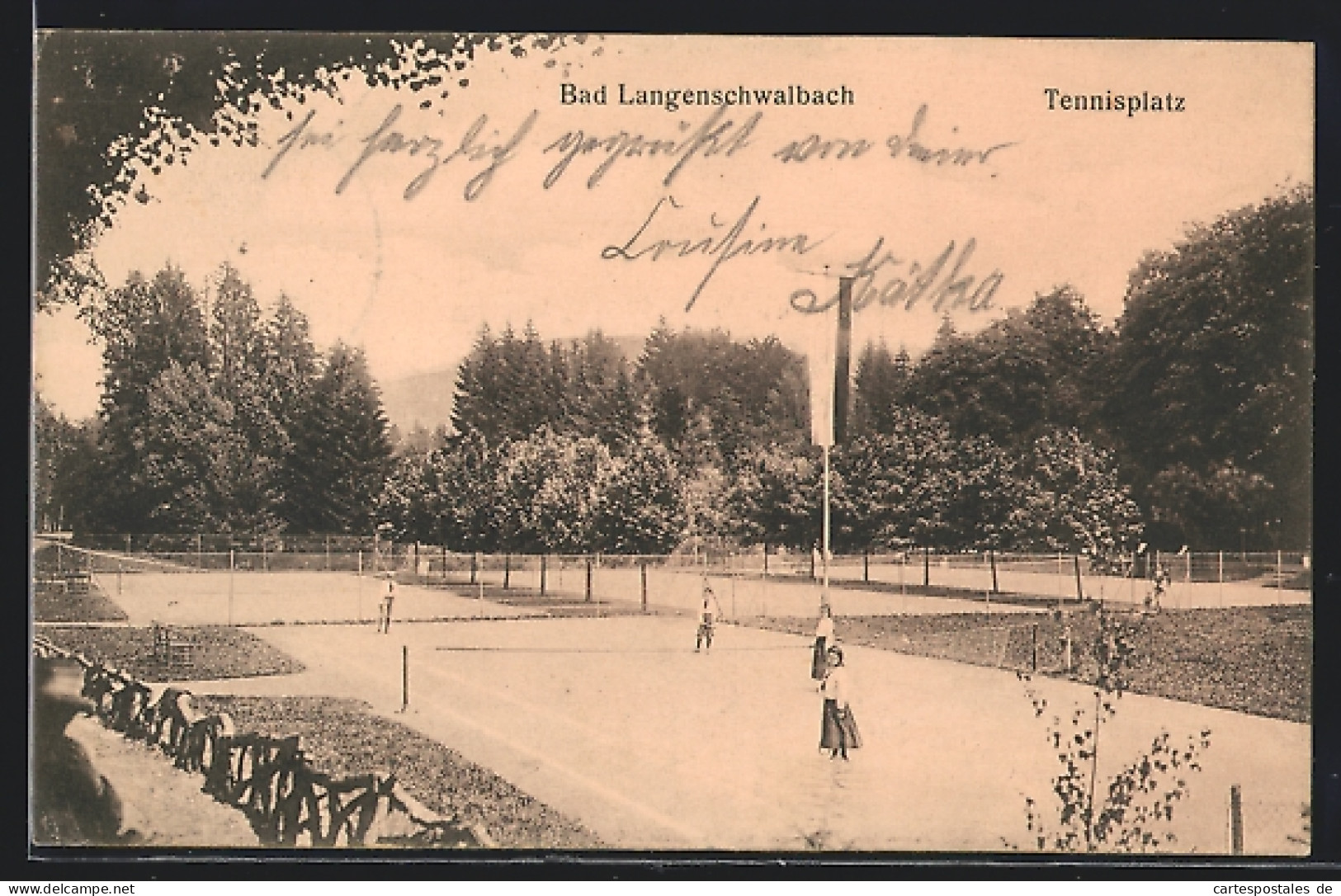AK Bad Langenschwalbach, Tennisplatz  - Langen