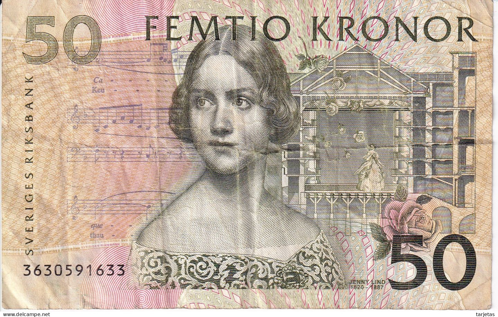 BILLETE DE SUECIA DE 50 KRONOR AÑOS 2004 A 2011  (BANKNOTE) - Zweden