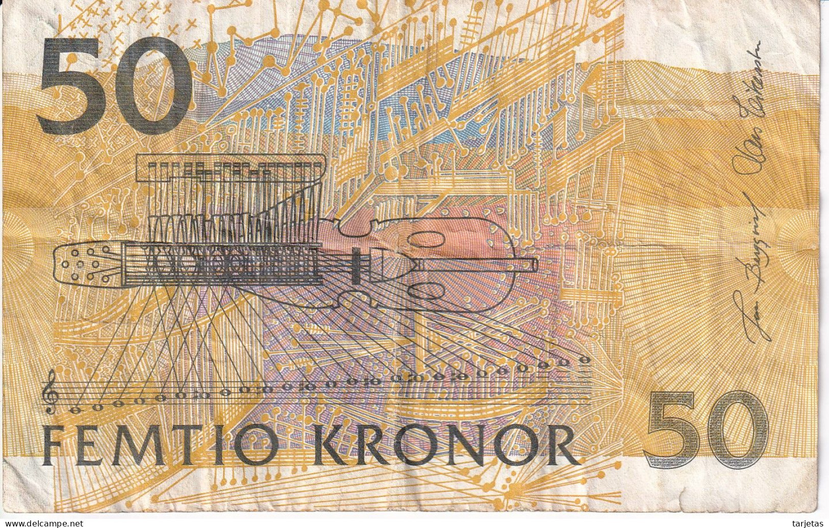 BILLETE DE SUECIA DE 50 KRONOR AÑOS 2004 A 2011  (BANKNOTE) - Suecia
