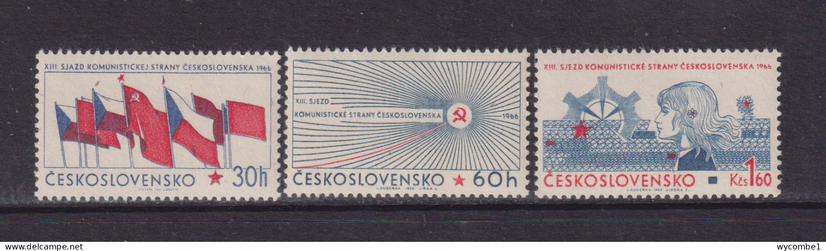 CZECHOSLOVAKIA  - 1966 Communist Party Congress Set Never Hinged Mint - Ungebraucht